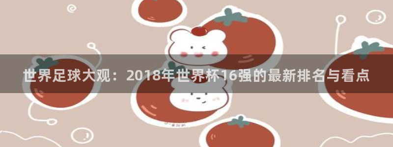 2006年世界杯冠军:世界足球大观:2018年世界杯16强的最新排名与看点